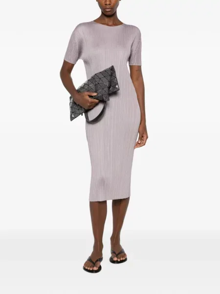 Scurt rochie midi Pleats Please Issey Miyake violet