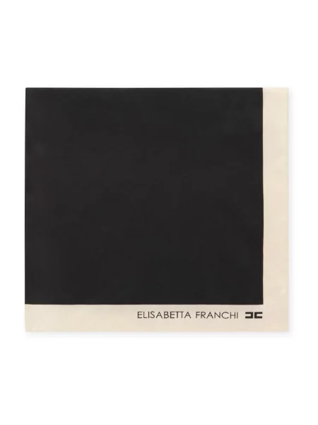 Elisabetta Franchi apaszka jedwabna czarna