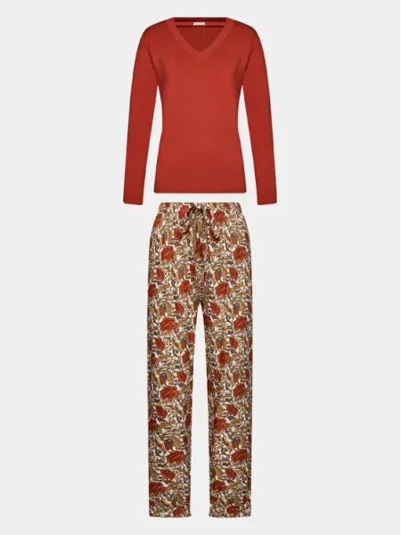 Selmark Пижама Flores оранжев