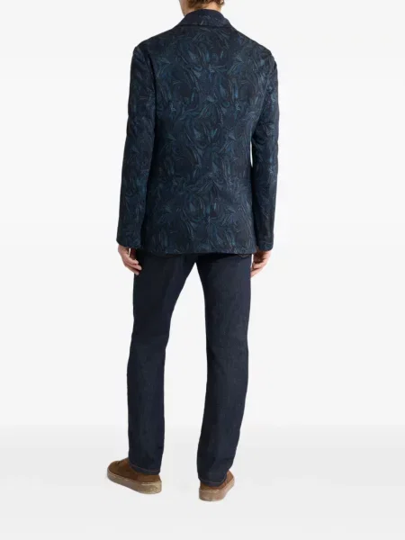 Sacou Etro cu model paisley albastru