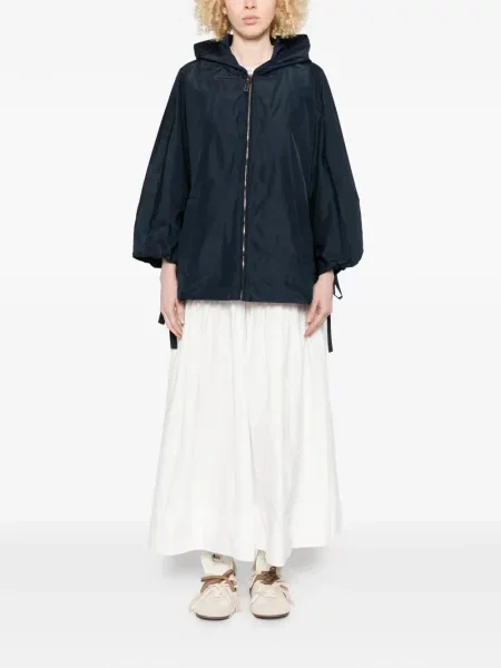 Jachetă cu glugă 's Max Mara cu glugă albastru