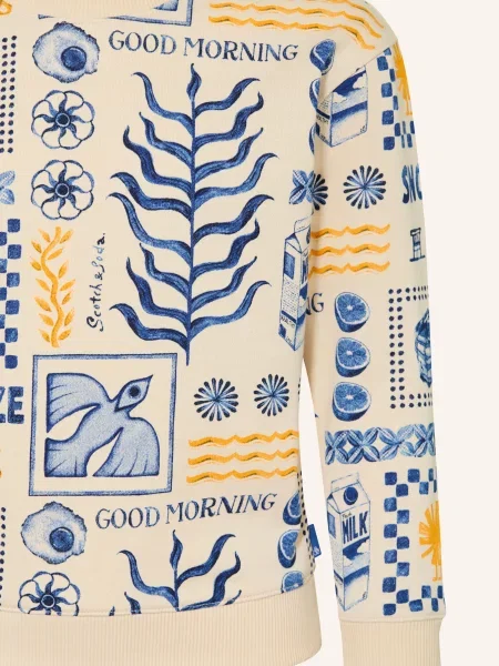 Scotch & Soda Bluza weiss żółta