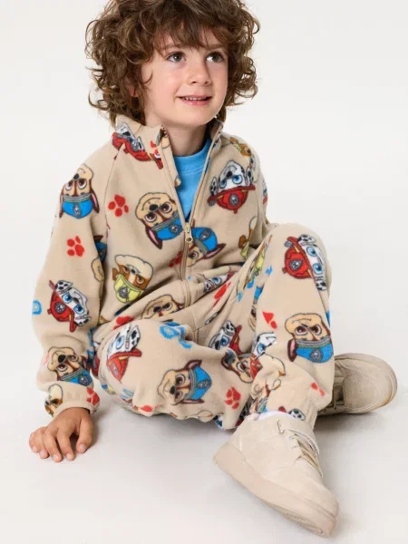 Sinsay Fleece volné tepláky PAW Patrol béžová