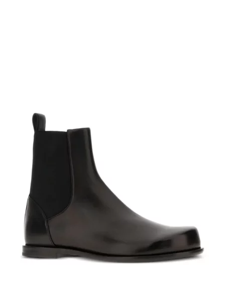 Buty do kostki Fendi skórzane o krotszym kroju czarne