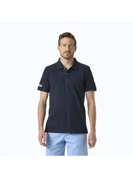 Tricou polo pentru bărbați Helly Hansen Crew Polo Pique navy albastru închis
