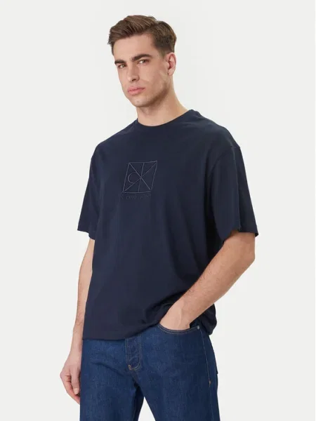 Calvin Klein Tricou Emblem Graphic Bleumarin
