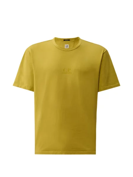 Tricou C.p. Company cu decolteu rotund galben