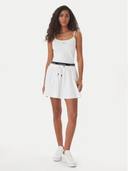 Tommy Jeans Φούστα mini λευκό