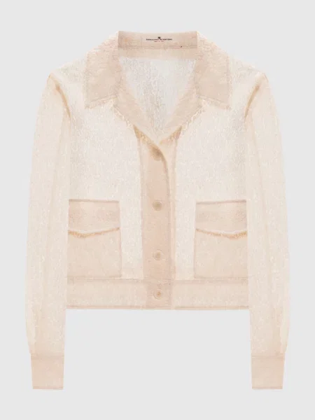 Жакет з мережива Ermanno Scervino бежевий