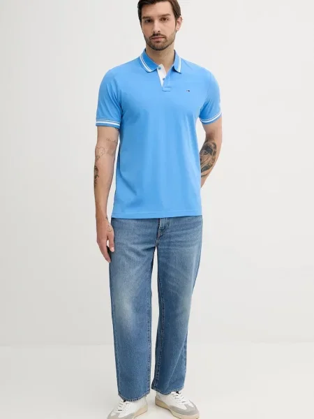 Polo majica Tommy Jeans modra