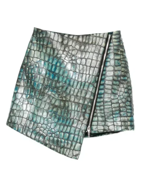 Fustă din piele Mitiliane Couture verde