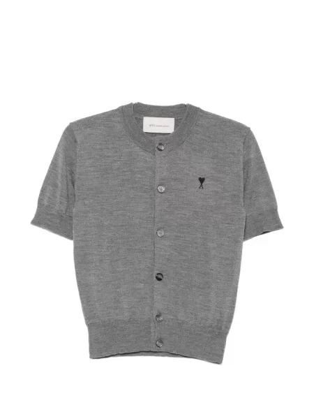 Scurt cardigan Ami Paris gri