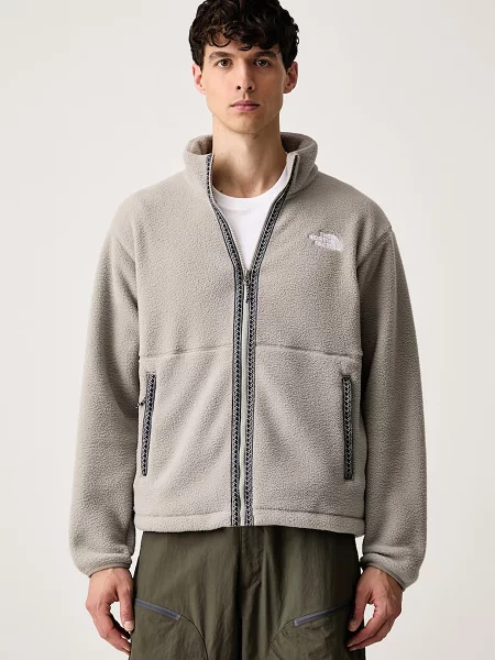 The North Face hanorac cu pentru bărbați din polar Fleeski Fz Jacket gri