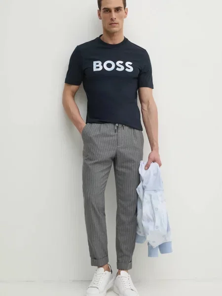 Kratka majica BOSS mornarsko modra
