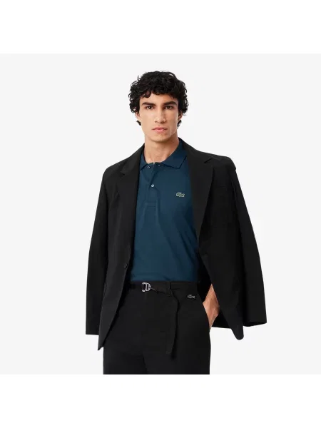 Lacoste Koszulka Polo Classic Fit Original Piqué niebieska