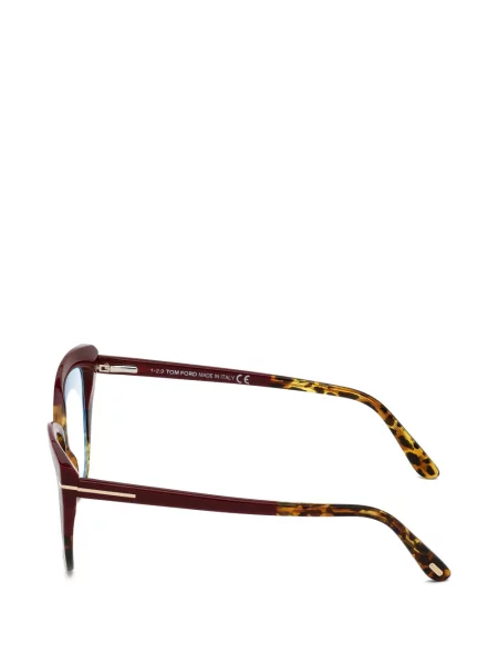 Ochelari de soare Tom Ford Eyewear cu model leopard roșu