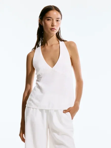 Pull&Bear Bluză alb