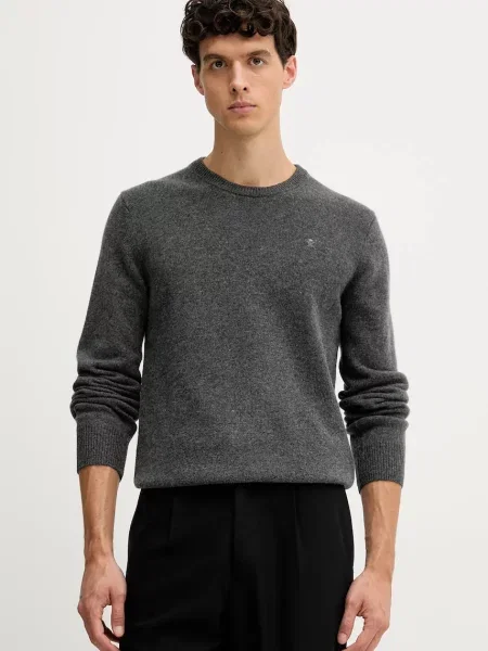 Vuneni pulover Hackett London za muškarce siva