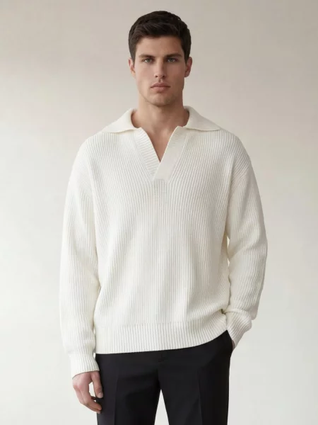 ARMIE Pulover The Dylan Oversize Knit pijeska bijela