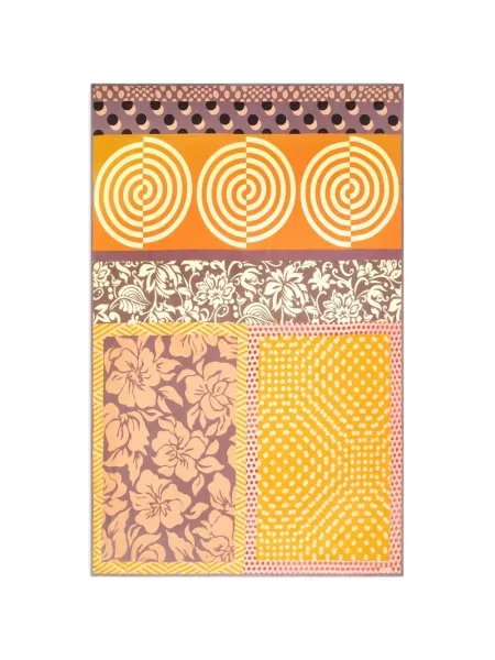 Szal Dries Van Noten z nadrukiem brązowa