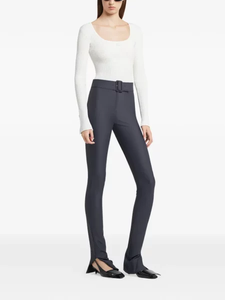 Tricou Courreges tricotate alb