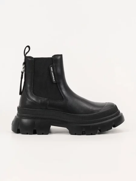Karl Lagerfeld ghete scurte pentru femei din piele Trekka negru