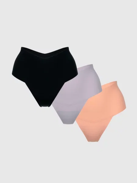 Набір трусів brabrabra мультиколор поліамід/еластан