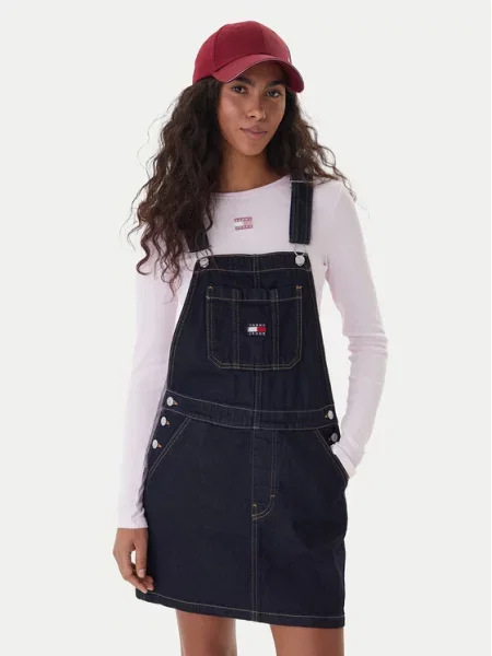 Tommy Jeans Φόρεμα τζιν Σκούρο μπλε