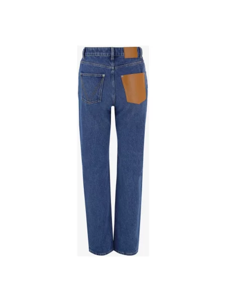 Jeansy straight leg Bottega Veneta niebieskie
