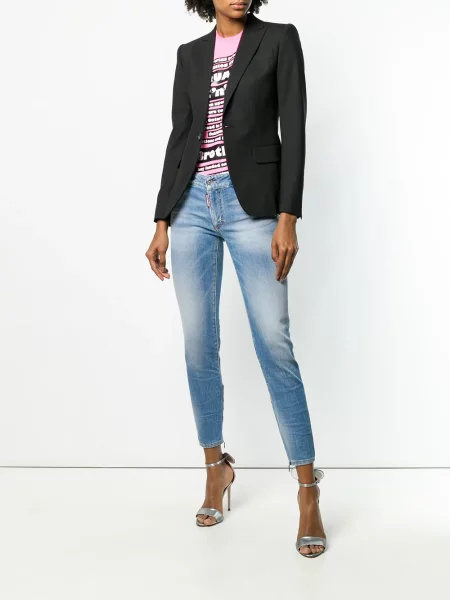 Scurt tricou Dsquared2 cu imagine roz