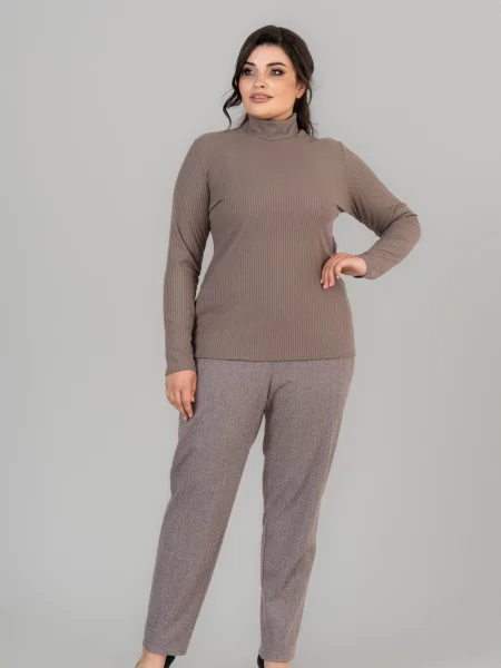 Водолазка All Posa вовна/акрил сірий