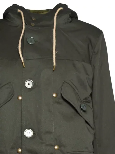 Geacă parka Equipe '70 cu glugă cu cordon verde