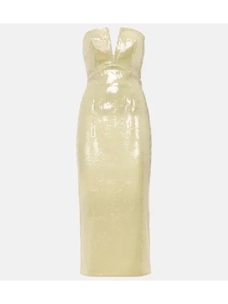 Rochie midi Roland Mouret până la genunchi de costum verde