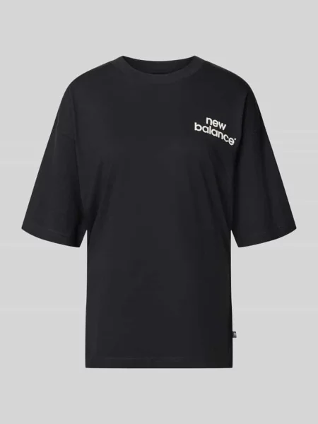 T-shirt o kroju relaxed fit z nadrukiem z logo model INTELLIGENT' New Balance czarna