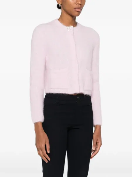 Cardigan Maje lung roz