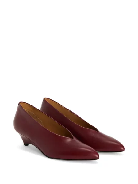 Pantofi cu toc Jil Sander din piele roșu
