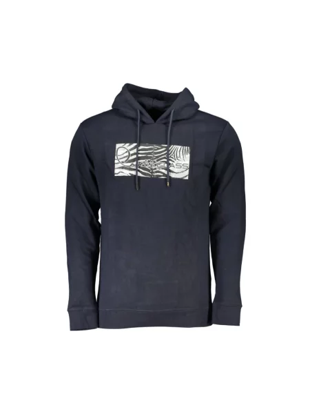 Bluza z kapturem Cavalli Class z kapturem niebieska