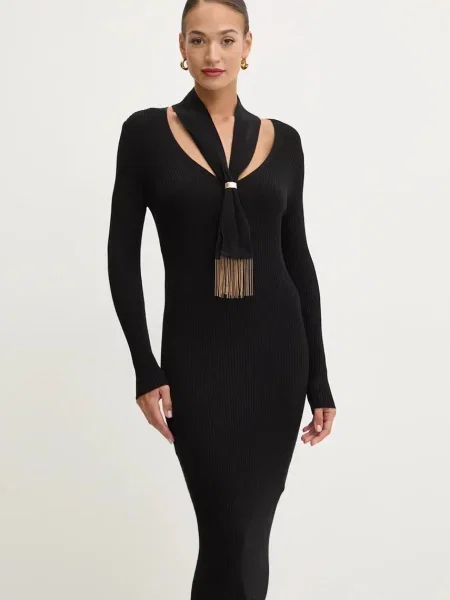 Simona Corsellini rochie midi mulata negru