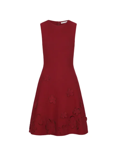 Rochie Oscar De La Renta cu model floral de costum roșu