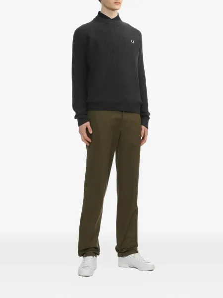 Pulover Fred Perry cu broderie gri