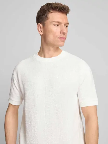 T-shirt o kroju relaxed fit z mieszanki bawełny Marc O'polo biała