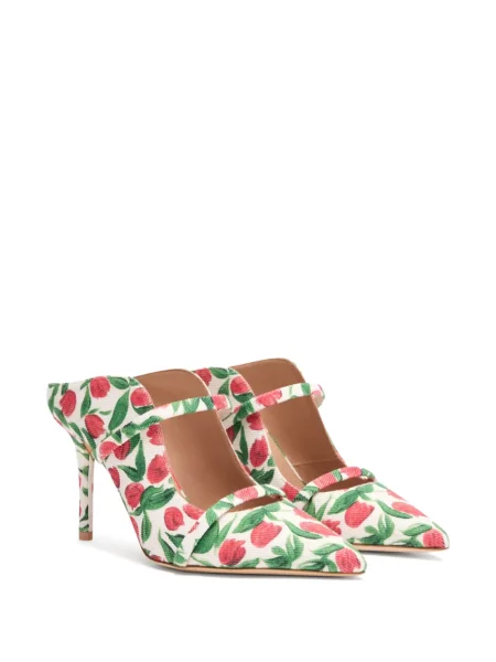 Lalea papuci tip mules Malone Souliers cu imagine alb