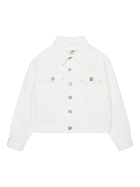 Kurtka jeansowa dziecięca Mm6 Maison Margiela biała
