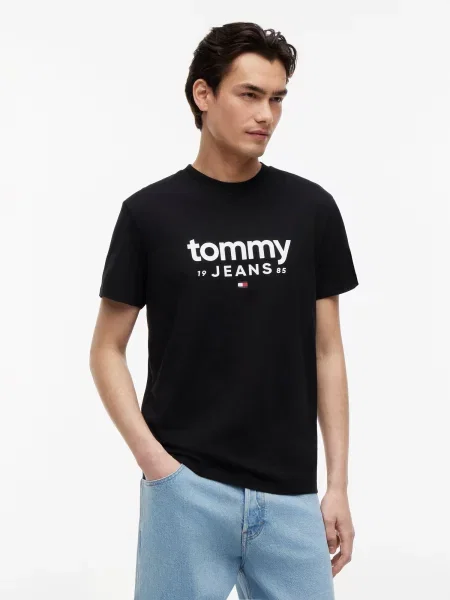 Tommy Jeans Tricou / alb negru