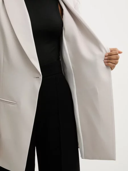 Піджак Patrizia Pepe двобортний однотонний бежевий