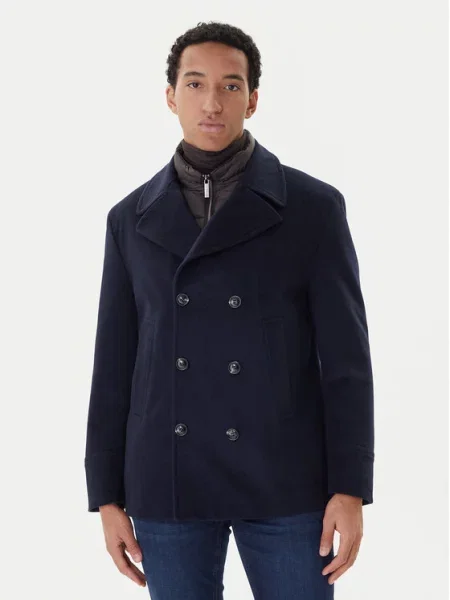 Bugatti Вовняне пальто cиній