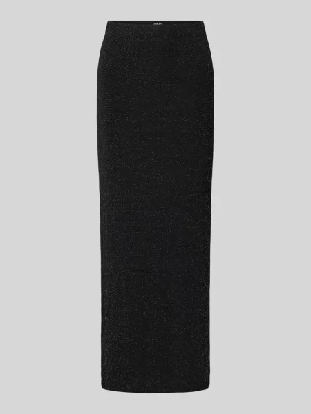 REVIEW x GNO — Długa spódnica z efektowną przędzą czarna