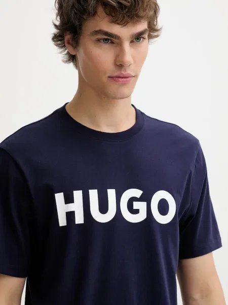 Футболка Hugo с принтом синяя