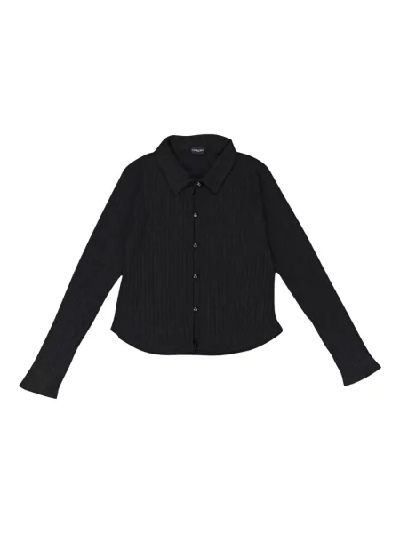 Žebrovaný kardigan Callipygian černý