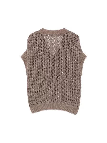 Dzianinowy sweter D.exterior brązowy